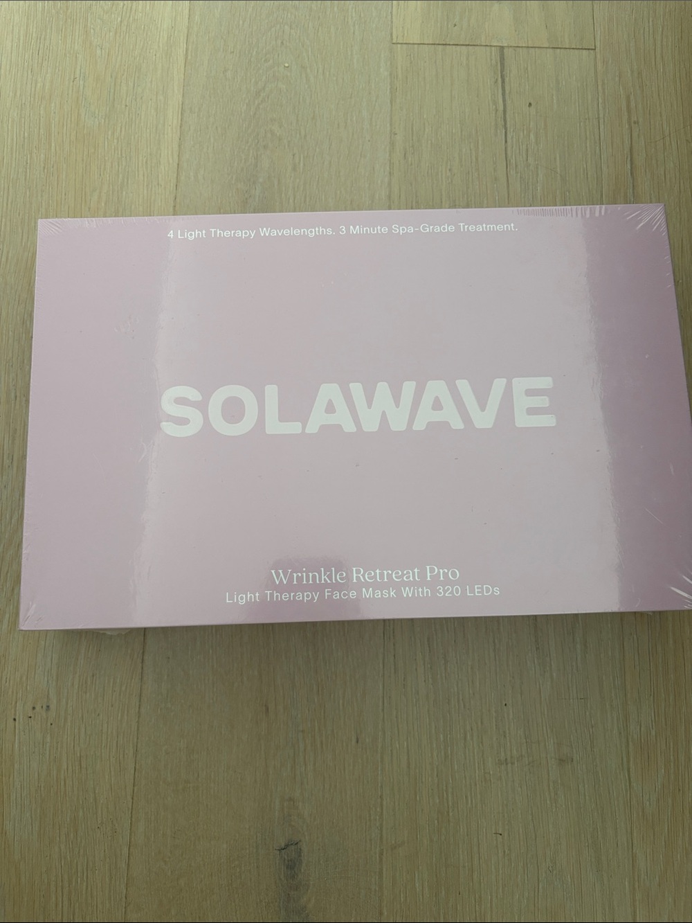 NEW SOLAWAVE Wrinkle Retreat Pro Light Therapy Face Mask - Pink